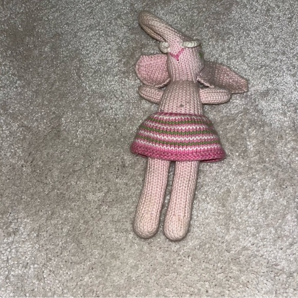 blabla doll elephant rattle pink knit anthropology plush - Picture 1 of 5